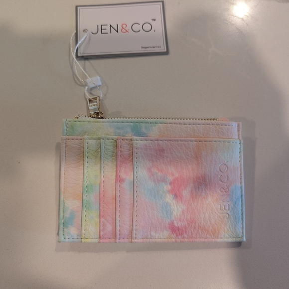 Pastel Tie-Dye Vegan Cardholder - Picture 3 of 5